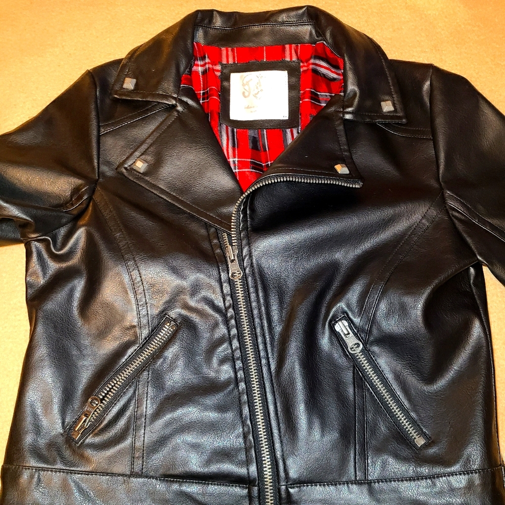 Girls Studded leather Jacket